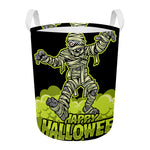 Halloween Mummy Print Round Laundry Basket