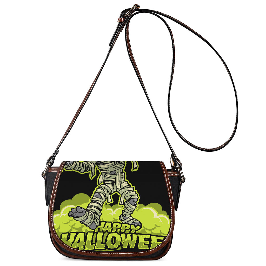 Halloween Mummy Print Saddle Bag