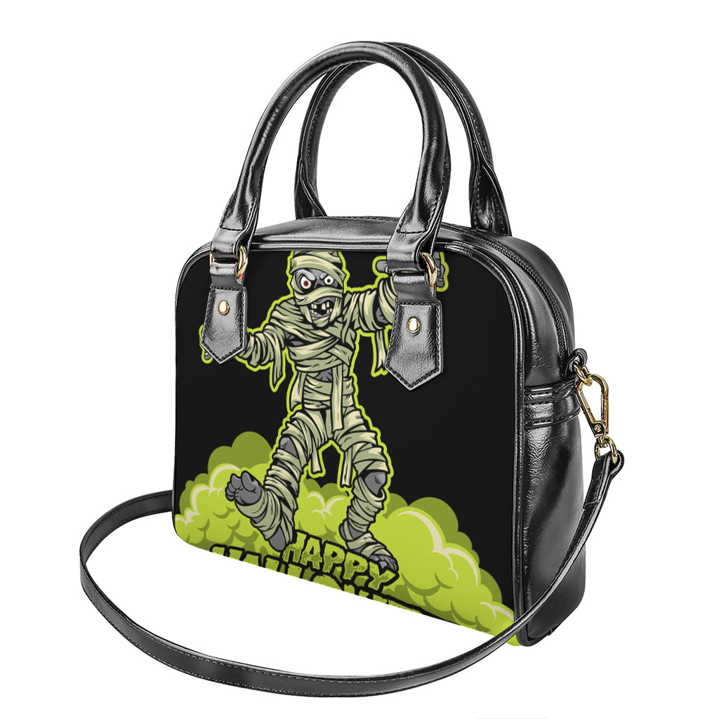 Halloween Mummy Print Shoulder Handbag