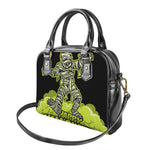 Halloween Mummy Print Shoulder Handbag