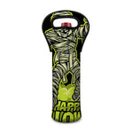 Halloween Mummy Print Single Neoprene Wine Tote