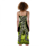 Halloween Mummy Print Slim Fit Midi Cami Dress
