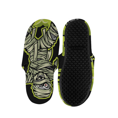 Halloween Mummy Print Slippers