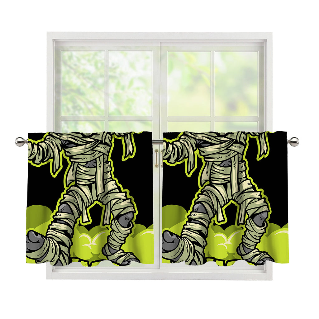 Halloween Mummy Print Tier Curtains