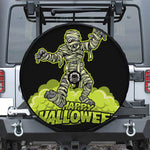 Halloween Mummy Print Tire Cover With Camera Hole