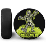 Halloween Mummy Print Tire Cover With Camera Hole