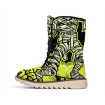 Halloween Mummy Print Winter Boots
