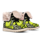 Halloween Mummy Print Winter Boots
