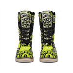 Halloween Mummy Print Winter Boots