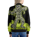 Halloween Mummy Print Women's Bomber Jacket