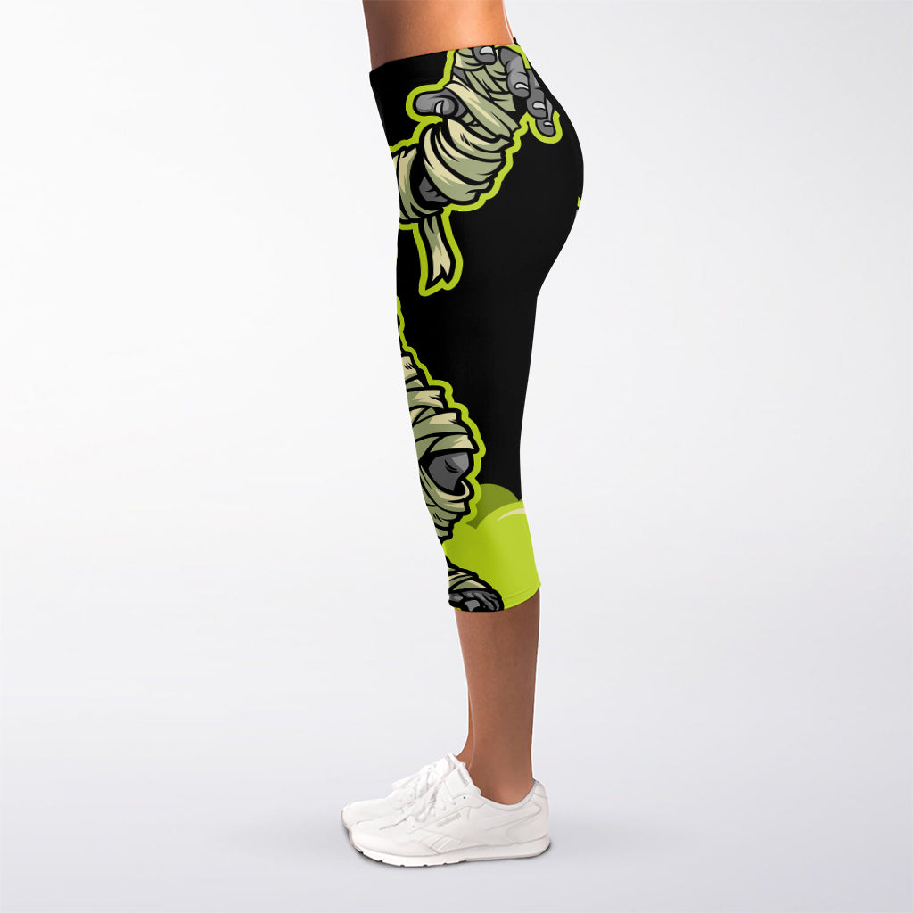 Halloween Mummy Print Women's Capri Leggings
