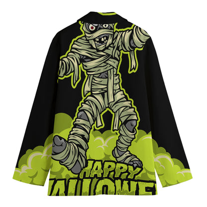 Halloween Mummy Print Women's Cotton Blazer