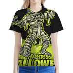 Halloween Mummy Print Women's Polo Shirt