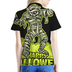 Halloween Mummy Print Women's Polo Shirt