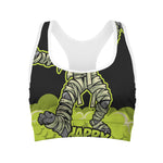 Halloween Mummy Print Women's Sports Bra