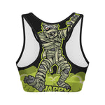 Halloween Mummy Print Women's Sports Bra