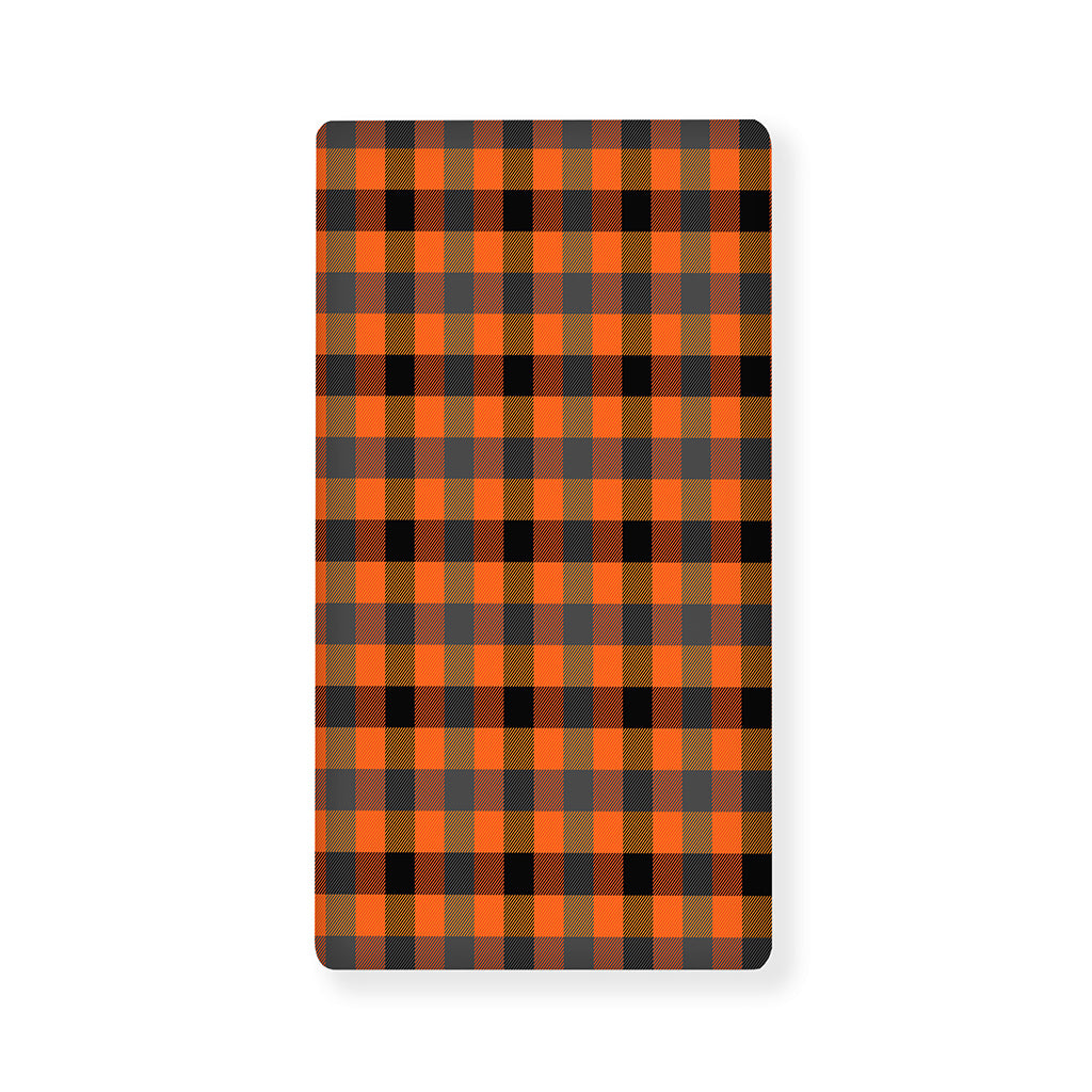 Halloween Orange Buffalo Check Print Baby Crib Sheet