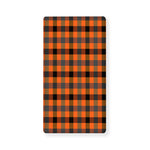 Halloween Orange Buffalo Check Print Baby Crib Sheet