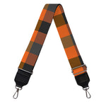 Halloween Orange Buffalo Check Print Bag Strap