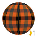 Halloween Orange Buffalo Check Print Basketball