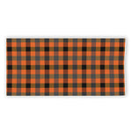 Halloween Orange Buffalo Check Print Beach Towel