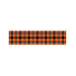 Halloween Orange Buffalo Check Print Bed Runner