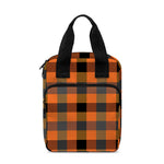 Halloween Orange Buffalo Check Print Bible Tote Bag