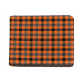 Halloween Orange Buffalo Check Print Bifold Wallet