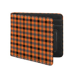 Halloween Orange Buffalo Check Print Bifold Wallet