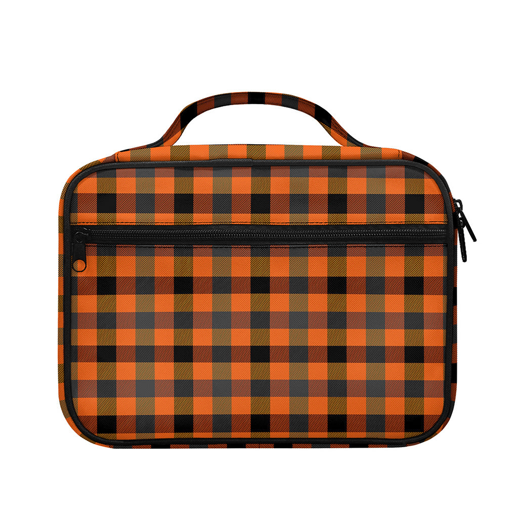Halloween Orange Buffalo Check Print Briefcase Bible Bag