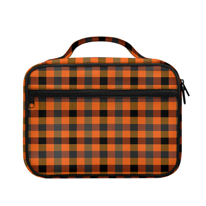 Halloween Orange Buffalo Check Print Briefcase Bible Bag