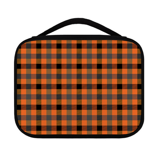 Halloween Orange Buffalo Check Print Classic Bible Case