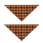 Halloween Orange Buffalo Check Print Dog Bandana