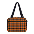 Halloween Orange Buffalo Check Print Double Strap Bible Bag