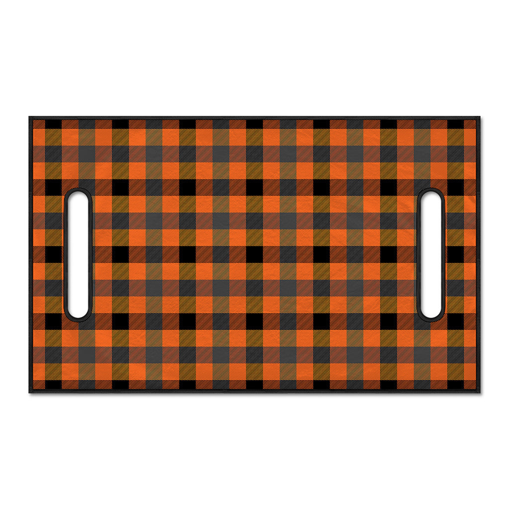 Halloween Orange Buffalo Check Print Golf Cart Seat Cover