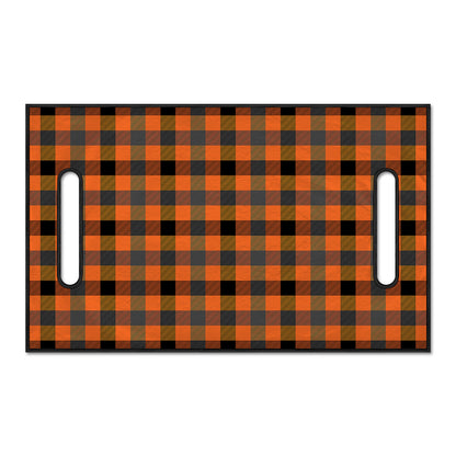 Halloween Orange Buffalo Check Print Golf Cart Seat Cover