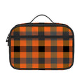 Halloween Orange Buffalo Check Print Portable Lunch Bag