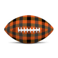 Halloween Orange Buffalo Check Print Rugby Ball
