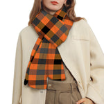 Halloween Orange Buffalo Check Print Scarf