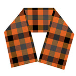 Halloween Orange Buffalo Check Print Scarf
