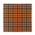 Halloween Orange Buffalo Check Print Silk Bandana