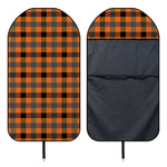 Halloween Orange Buffalo Check Print Waterproof Car Seat Cover