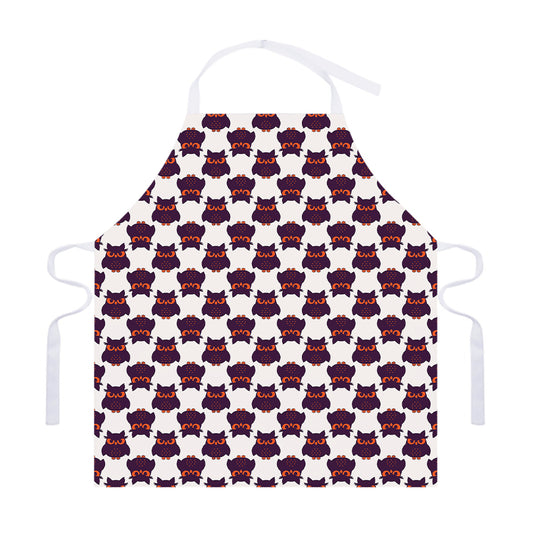 Halloween Owl Pattern Print Adjustable Apron