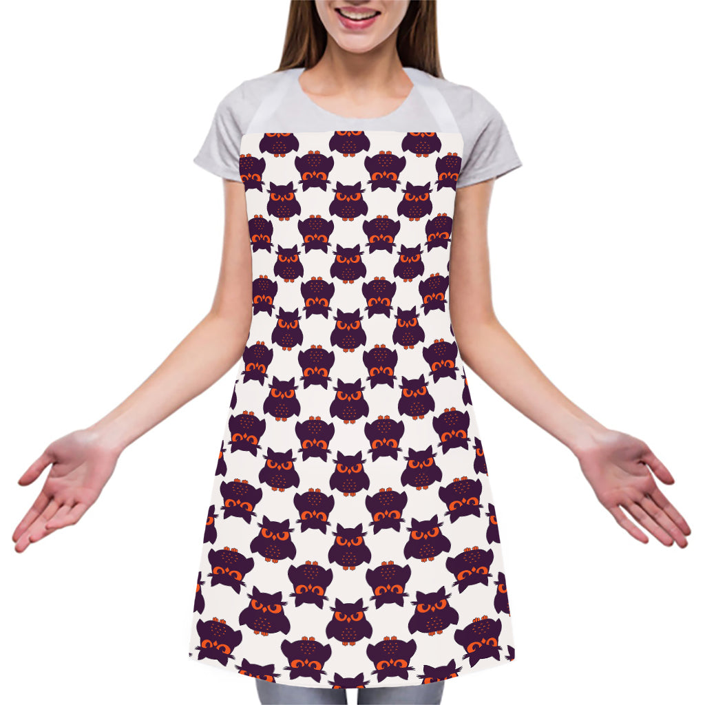 Halloween Owl Pattern Print Adjustable Apron