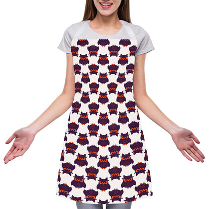 Halloween Owl Pattern Print Adjustable Apron