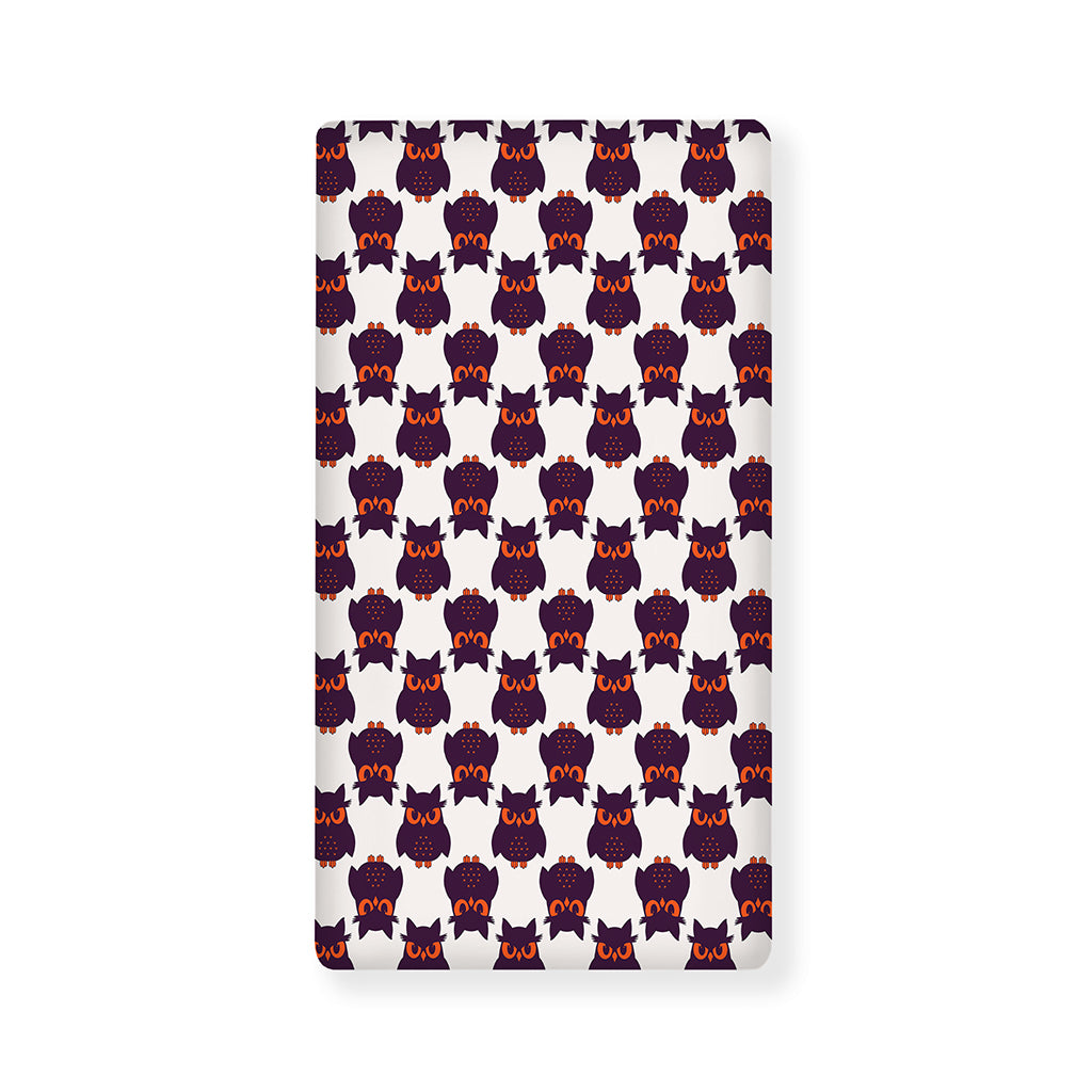 Halloween Owl Pattern Print Baby Crib Sheet