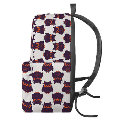 Halloween Owl Pattern Print Backpack
