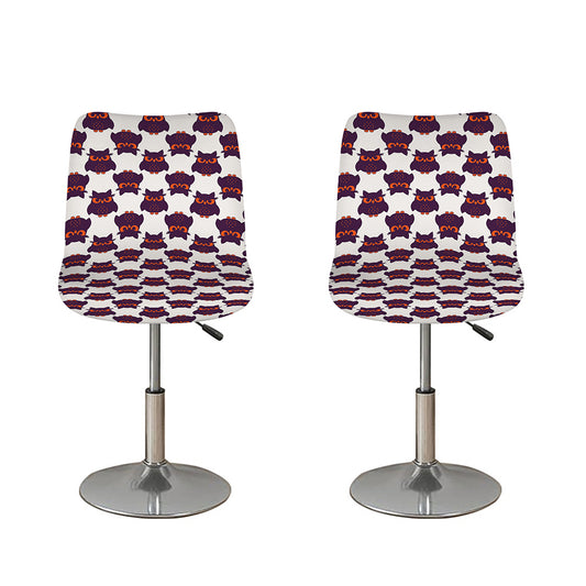 Halloween Owl Pattern Print Bar Stool Covers
