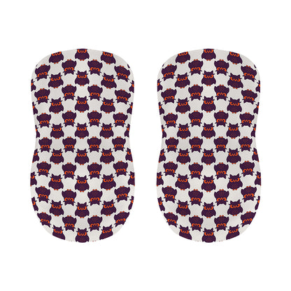 Halloween Owl Pattern Print Bar Stool Covers