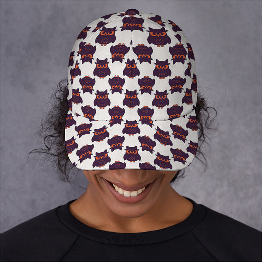 Halloween Owl Pattern Print Baseball Cap